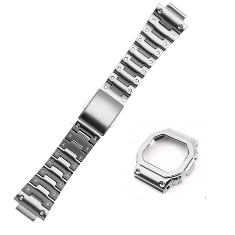 Stainless Steel Watch Band Replacement Watch Cover for Casio G-SHOCK GW-5000 5035 DW5600 Stainless Steel Watch Band Replacement Watch Cover for Casio G-SHOCK GW-5000 5035 DW5600